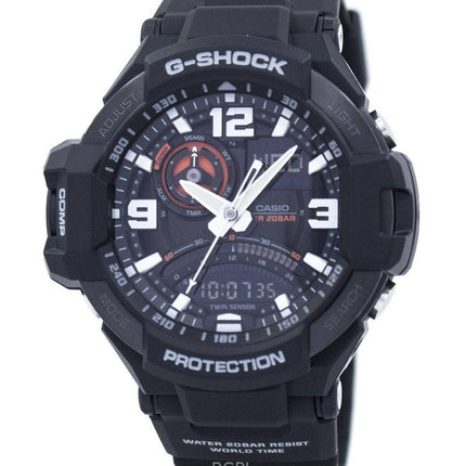 Montre homme Casio G-Shock analogique numérique à quartz avec bracelet en résine et cadran noir GA-1000-1A 200M remise à neuf