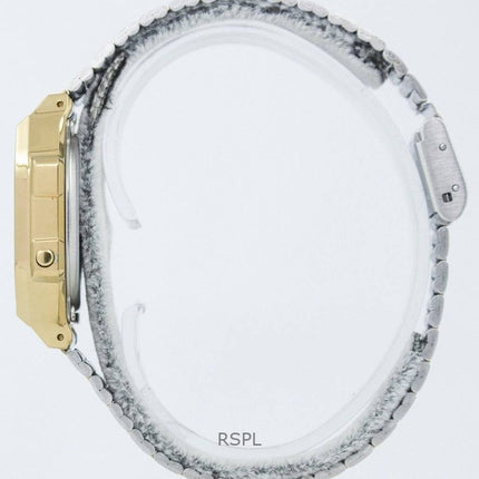 Montre unisexe Casio Digital Gold Tone en acier inoxydable A168WG-9WDF remise à neuf