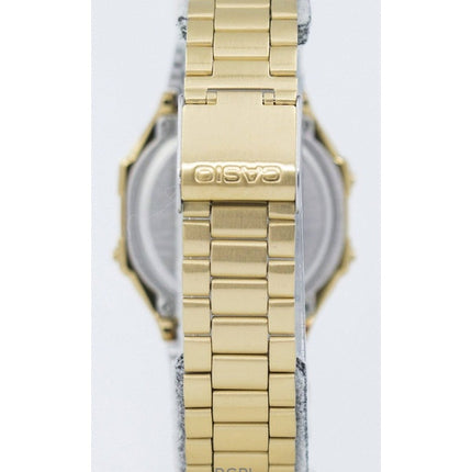 Montre unisexe Casio Digital Gold Tone en acier inoxydable A168WG-9WDF remise à neuf