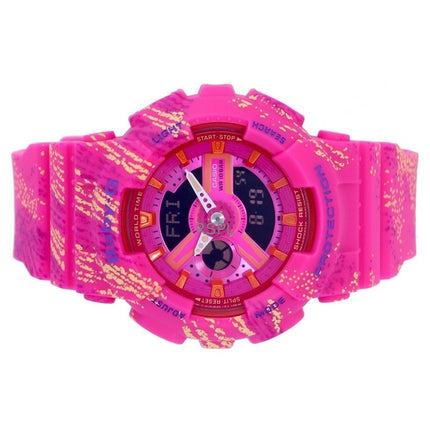 Montre analogique numérique Casio Baby-G remise à neuf avec bracelet en résine et cadran multicolore à quartz BA-110TX-4A 100 M pour femme