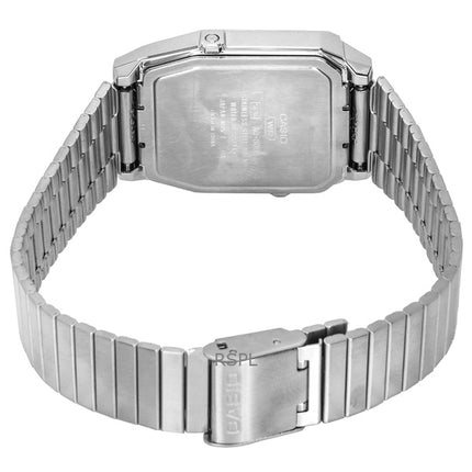 Montre unisexe Casio Vintage analogique numérique en acier inoxydable à quartz AQ-800EC-2A remise à neuf