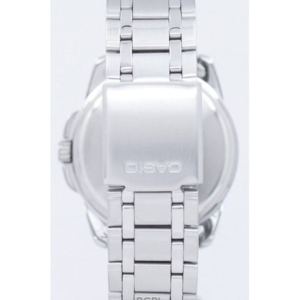 Montre analogique Casio Enticer en acier inoxydable avec cadran noir et quartz MTP-1314D-1AVDF pour homme remise à neuf