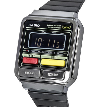 Montre unisexe Casio Vintage Digital en acier inoxydable à quartz A120WEGG-1B remise à neuf