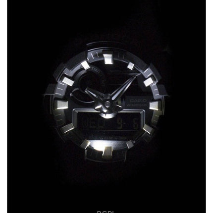 Montre analogique numérique Casio G-Shock GA-700-1B 200M pour homme avec bracelet en résine et cadran noir