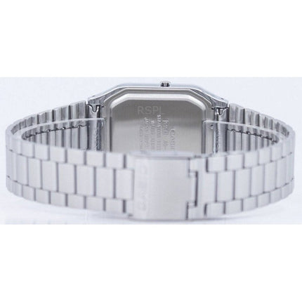 Montre unisexe Casio Vintage analogique numérique en acier inoxydable avec cadran noir AQ-230A-1DHDF remise à neuf