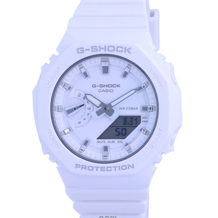 Montre femme Casio G-Shock analogique numérique à quartz avec bracelet en résine et cadran blanc GMA-S2100-7A 200M remise à neuf