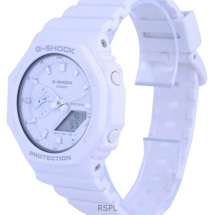Montre femme Casio G-Shock analogique numérique à quartz avec bracelet en résine et cadran blanc GMA-S2100-7A 200M remise à neuf