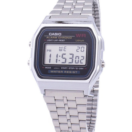 Montre à quartz numérique Casio A159WA-N1DF pour homme, en acier inoxydable, remise à neuf