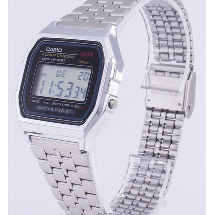 Montre à quartz numérique Casio A159WA-N1DF pour homme, en acier inoxydable, remise à neuf