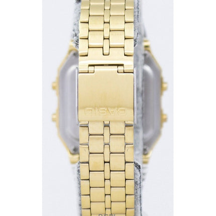 Montre Casio Digital A500WGA-9DF pour homme, bracelet en acier inoxydable doré, quartz, remise à neuf