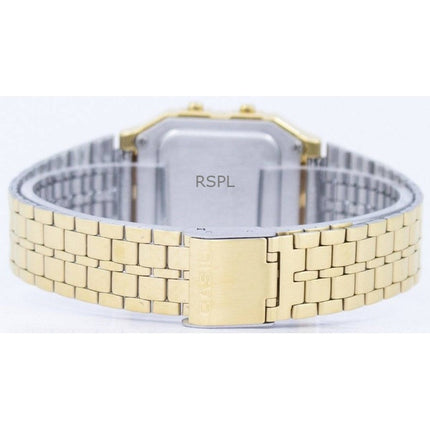 Montre Casio Digital A500WGA-9DF pour homme, bracelet en acier inoxydable doré, quartz, remise à neuf