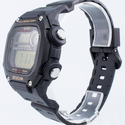 Montre numérique Casio DW-291H-9AV 200 m pour homme, bracelet en caoutchouc, quartz, remise à neuf