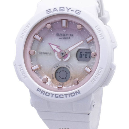 Montre femme Casio Baby-G, analogique, numérique, cadran blanc, quartz, BGA-250-7A2, 100 m, remise à neuf