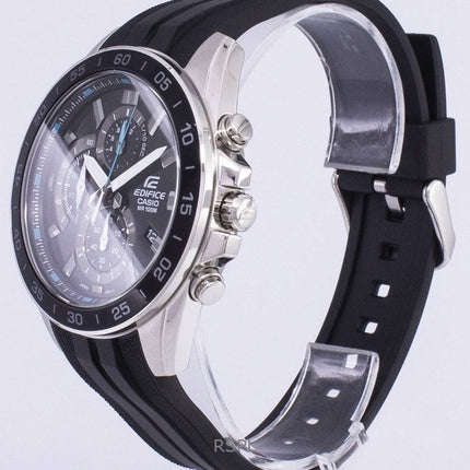 Montre chronographe Casio Edifice EFV-550P-1AV pour homme, bracelet en résine, cadran noir, quartz, 100 m, remise à neuf