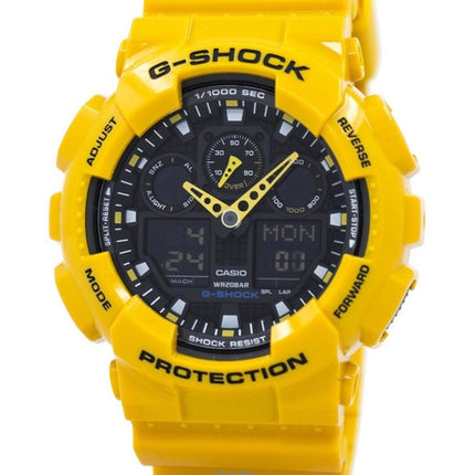 Montre homme Casio G-Shock GA-100A-9ADR, analogique, numérique, bracelet en résine, cadran noir, quartz, 200 m, remise à neuf