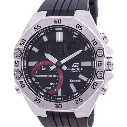Montre homme Casio Edifice, analogique, numérique, cadran noir, quartz, ECB-10P-1A, 100 m, remise à neuf