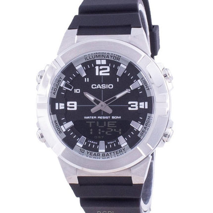 Montre homme Casio AMW-870-1A analogique numérique à quartz, bracelet en résine, cadran bleu, remise à neuf