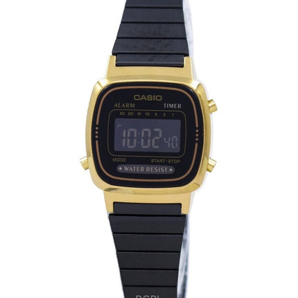 Montre femme Casio Vintage Digital en acier inoxydable à quartz LA670WEGB-1B remise à neuf