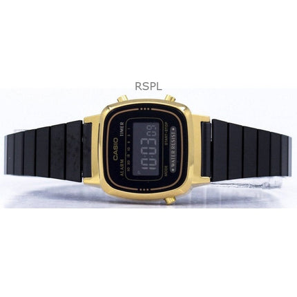Montre femme Casio Vintage Digital en acier inoxydable à quartz LA670WEGB-1B remise à neuf