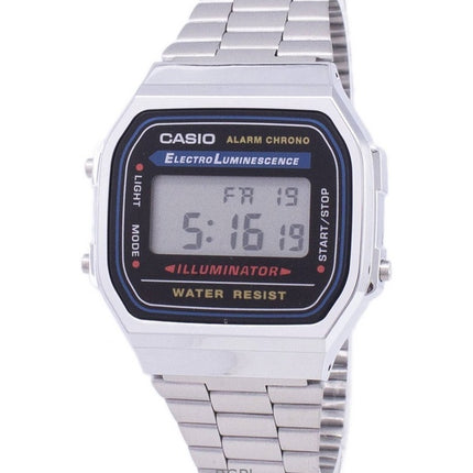 Montre unisexe Casio Digital A168WA-1WDF en acier inoxydable, remise à neuf