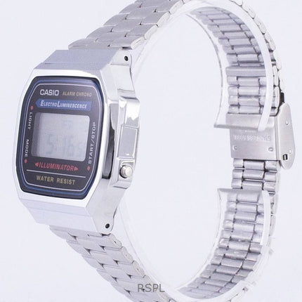 Montre unisexe Casio Digital A168WA-1WDF en acier inoxydable, remise à neuf