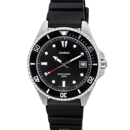Montre homme Casio MDV-10-1A1 analogique à quartz, bracelet en résine, cadran noir, remise à neuf