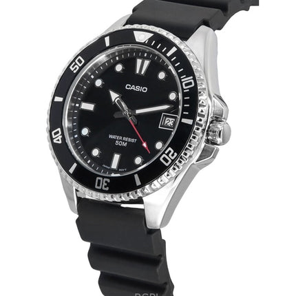 Montre homme Casio MDV-10-1A1 analogique à quartz, bracelet en résine, cadran noir, remise à neuf