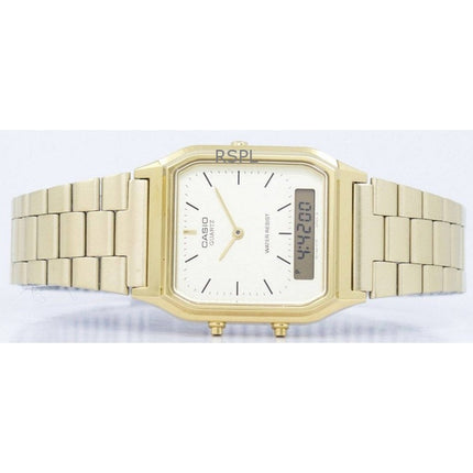 Montre homme Casio AQ-230GA-9DMQYES, analogique, numérique, cadran doré, quartz, remise à neuf