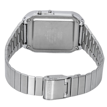 Montre Casio vintage à quartz pour homme, calculatrice numérique, acier inoxydable, CA-500WE-1A, remise à neuf