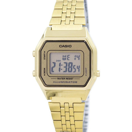 Montre femme Casio Digital en acier inoxydable à quartz LA680WGA-9DF remise à neuf