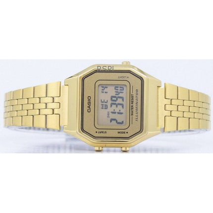 Montre femme Casio Digital en acier inoxydable à quartz LA680WGA-9DF remise à neuf