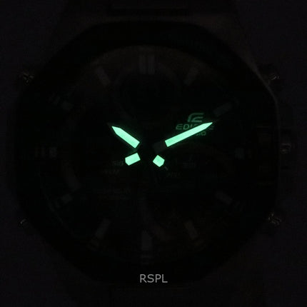 Montre homme Casio Edifice Mobile Link, analogique, numérique, cadran gris, solaire, ECB-950DB-1A, 100 m, remise à neuf