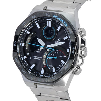 Montre homme Casio Edifice Mobile Link, analogique, numérique, cadran gris, solaire, ECB-950DB-1A, 100 m, remise à neuf
