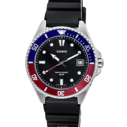 Montre homme Casio MDV-10-1A2 analogique à quartz, bracelet en résine, cadran noir, remise à neuf