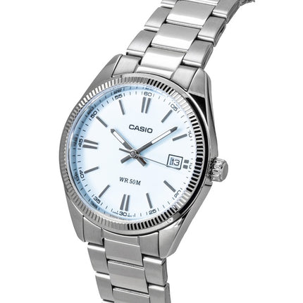 Montre unisexe Casio UTP-1302PD-2A2V, cadran turquoise, analogique, acier inoxydable