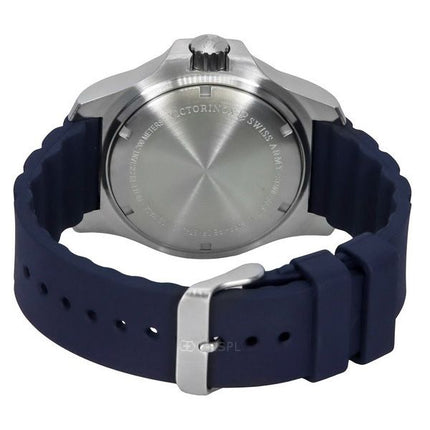 Montre de plongée à quartz Victorinox Swiss Army INOX avec bracelet en caoutchouc et cadran bleu 241688-1 200M pour homme