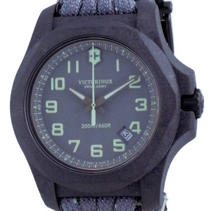 Victorinox INOX Gris Carbone Textile Diver',s Quartz 241861 200M Montre Homme