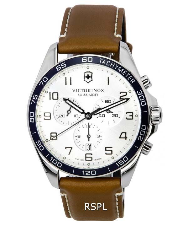 Montre pour homme Victorinox FieldForce Classic chronographe cadran argenté Quartz 241900 100M