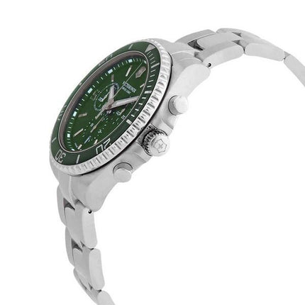 Montre pour homme Victorinox Swiss Army Maverick Chronographe en acier inoxydable Cadran vert Quartz 241946 100M