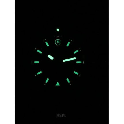 Montre pour homme Victorinox Swiss Army INOX chronographe en acier inoxydable avec cadran bleu et quartz de plongée 241985 200M