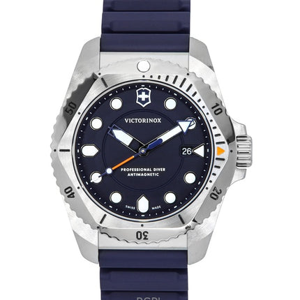 Montre de plongée Victorinox Dive Pro 300 m pour homme, bracelet en caoutchouc, cadran bleu, quartz, 241991