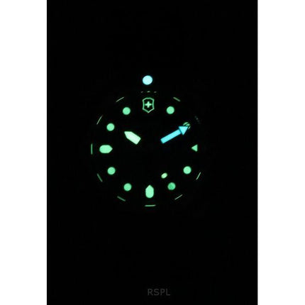 Montre de plongée automatique Victorinox Swiss Army Dive Pro avec bracelet en caoutchouc et cadran noir 241994 300M pour homme