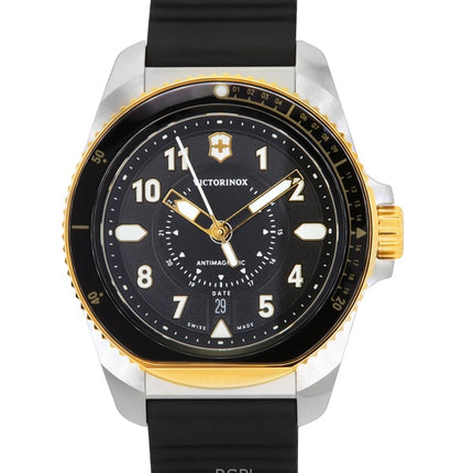 Montre de plongée Victorinox Journey 1884 pour homme, bracelet en caoutchouc, cadran noir, quartz, 242014, 200 m