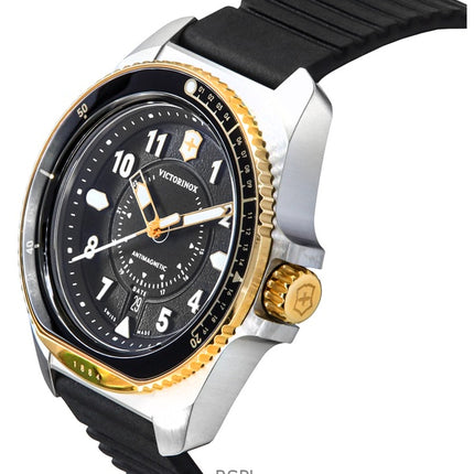 Montre de plongée Victorinox Journey 1884 pour homme, bracelet en caoutchouc, cadran noir, quartz, 242014, 200 m