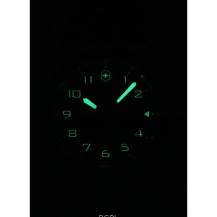 Montre homme Victorinox Swiss Army, bracelet cuir, cadran bleu, quartz, 242040 100M