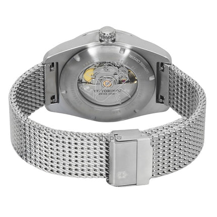 Montre homme Victorinox Swiss Army en acier inoxydable, cadran bleu, automatique, 242045, 100 m