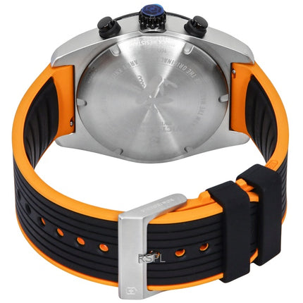 Montre homme Victorinox Swiss Army chronographe, bracelet en caoutchouc, cadran noir, quartz, 242050 100 m