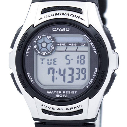 Jeunesse de Casio Illuminator Dual Time Digital W-213-1AV W213-1AV montre homme