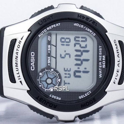 Jeunesse de Casio Illuminator Dual Time Digital W-213-1AV W213-1AV montre homme