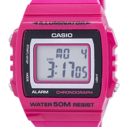 Montre Casio Illuminator chronographe alarme numérique W-215H-4AV hommes